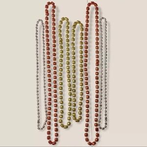 Lot of 6- 2020 New Orleans Mardi Gras Krewe of Bacchus Barrel Beaded Necklaces